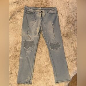 Mens Ripped Regular Fit Jeans